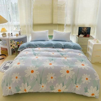 91家纺网 家纺一手货源 找家纺 （总）慕尚 2022新款田园花卉类牛奶绒单被套