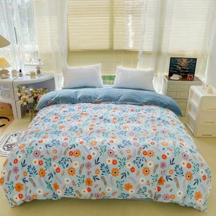 91家纺网 家纺一手货源 找家纺 （总）慕尚 2022新款田园花卉类牛奶绒单被套