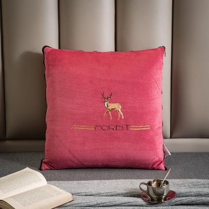 91家纺网 家纺一手货源 找家纺 （总）翰轩家居 2021新款水晶绒绣花抱枕被