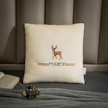 91家纺网 家纺一手货源 找家纺 （总）翰轩家居 2021新款水晶绒绣花抱枕被