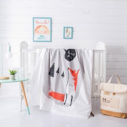 香夫 新款60S加密贡缎儿童大版花可拆洗纯蚕丝被 狐狸的春天