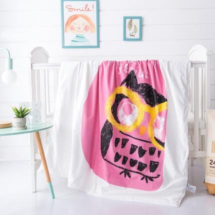 香夫 新款60S加密贡缎儿童大版花可拆洗纯蚕丝被 猫头鹰博士