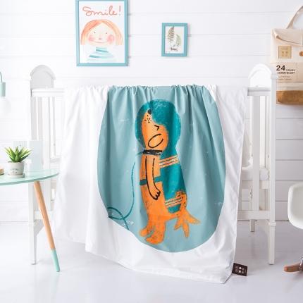 香夫 新款60S加密贡缎儿童大版花可拆洗纯蚕丝被 汪星人