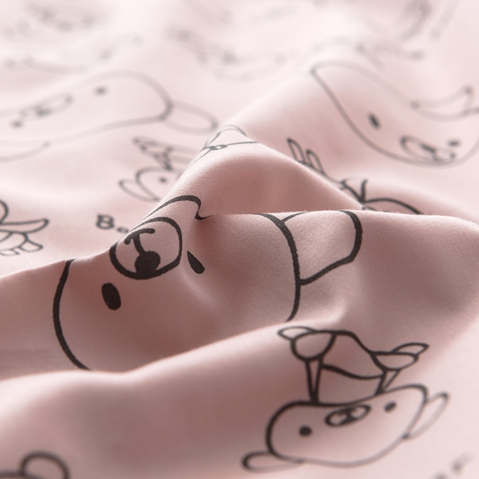 91家纺网 家纺一手货源 找家纺 香夫 2021新款60印花可拆洗纯蚕丝被 幸福小熊