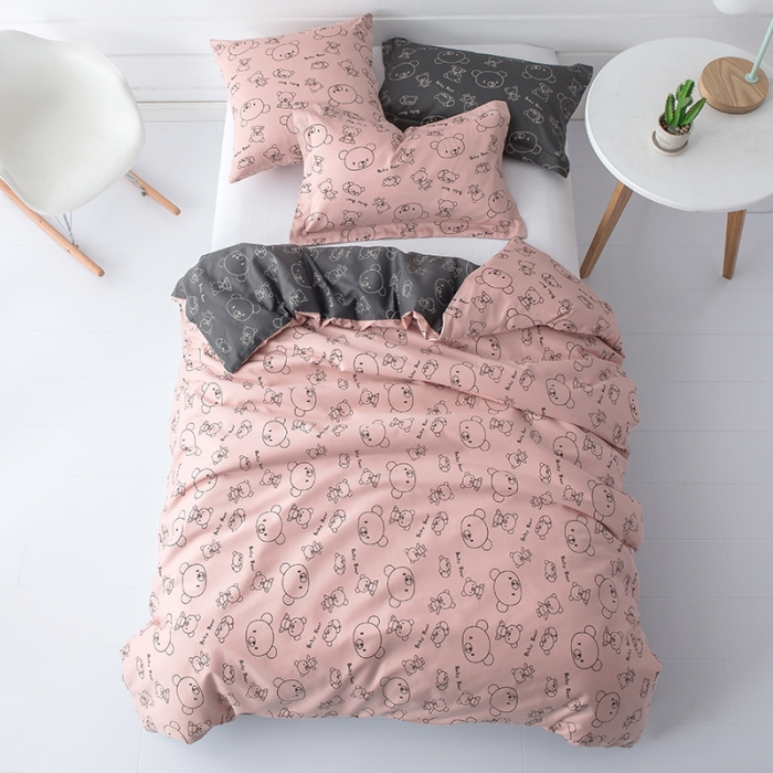 91家纺网 家纺一手货源 找家纺 香夫 2021新款60印花可拆洗纯蚕丝被 幸福小熊