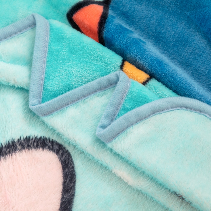 91家纺网 家纺一手货源 找家纺 卡奥家纺 2021新款大版卡通毛毯儿童抱被盖毯 瞌睡龙