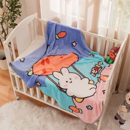 卡奥家纺 2021新款大版卡通毛毯儿童抱被盖毯 萝卜兔