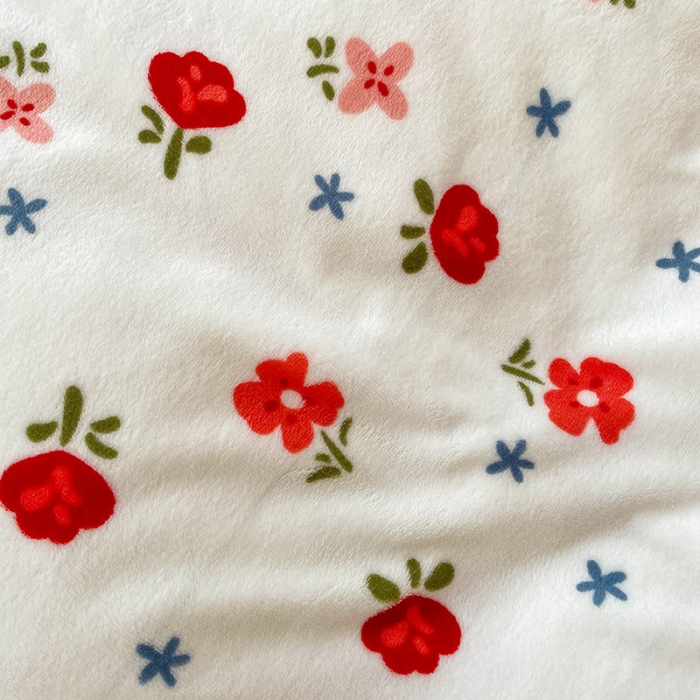 91家纺网 家纺一手货源 找家纺 慕尚 2022新款田园花卉类牛奶绒单被套 浅碎时光