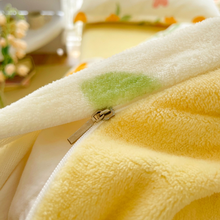 91家纺网 家纺一手货源 找家纺 慕尚 2022新款田园花卉类牛奶绒单被套 夏果