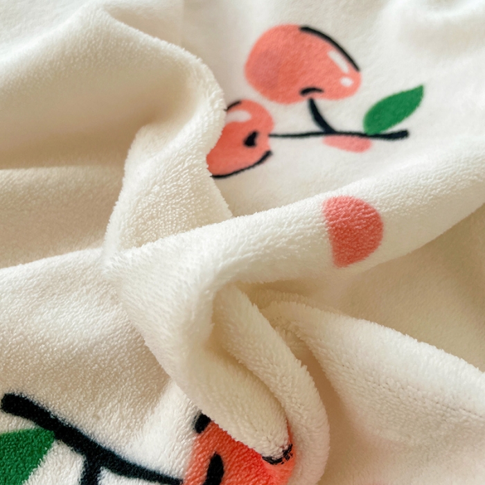 91家纺网 家纺一手货源 找家纺 慕尚 2022新款田园花卉类牛奶绒单被套 樱桃恋人