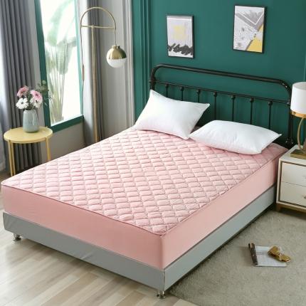 91家纺网 家纺一手货源 找家纺 （总） 2024新款抗菌防螨全棉色织水洗棉夹棉床笠床垫保护套