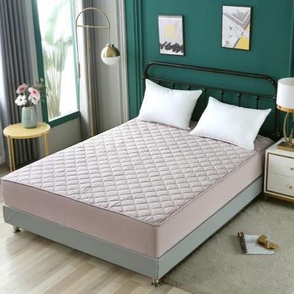 91家纺网 家纺一手货源 找家纺 昊川 2021新款水洗棉床笠 浅豆沙