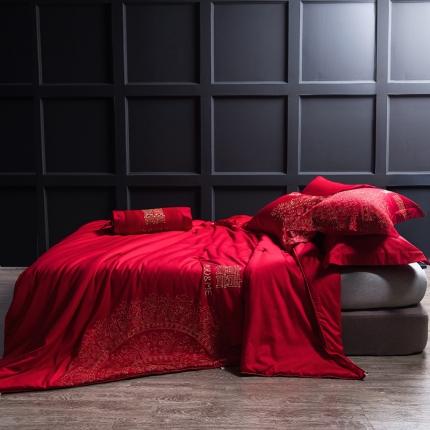 91家纺网 家纺一手货源 找家纺 （总）香夫 2021新款囍被婚庆纯蚕丝被