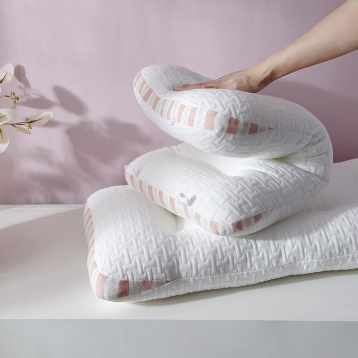 91家纺网 家纺一手货源 找家纺 （总）枕芯  新款spa针织棉按摩枕 护颈低枕枕头