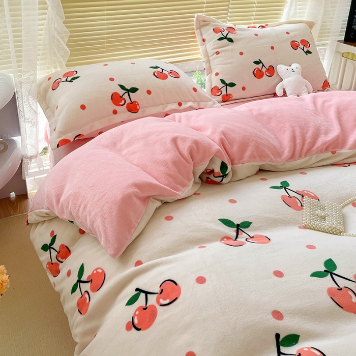 91家纺网 家纺一手货源 找家纺 （总）慕尚2022新款田园花卉类牛奶绒四件套