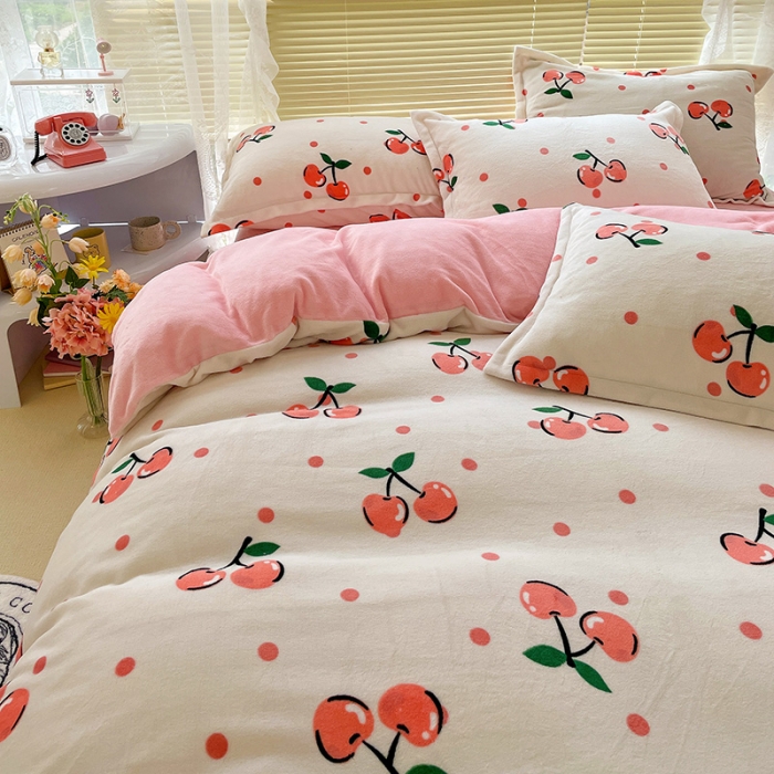 91家纺网 家纺一手货源 找家纺 （总）慕尚2022新款田园花卉类牛奶绒四件套