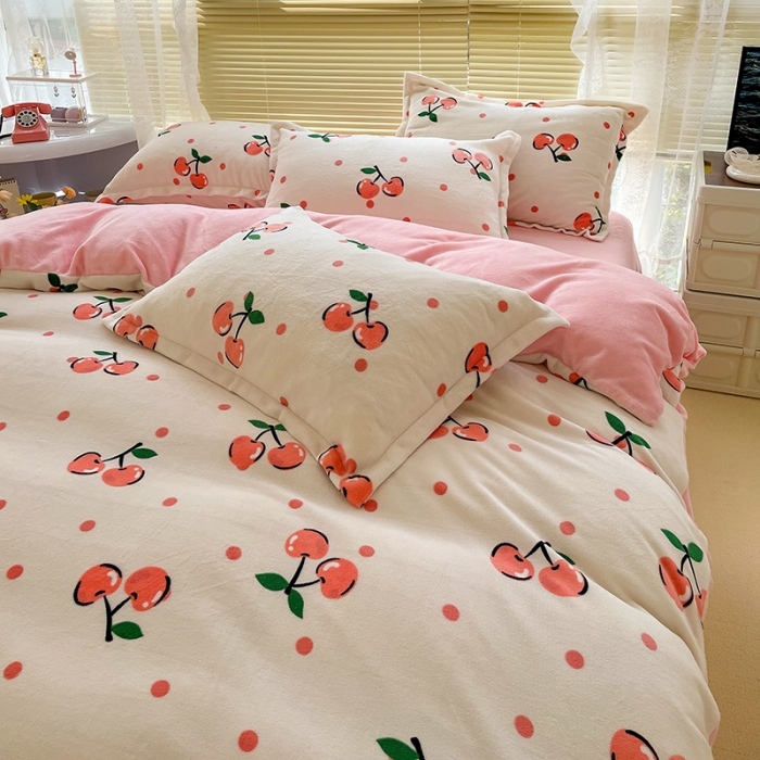 91家纺网 家纺一手货源 找家纺 （总）慕尚2022新款田园花卉类牛奶绒四件套