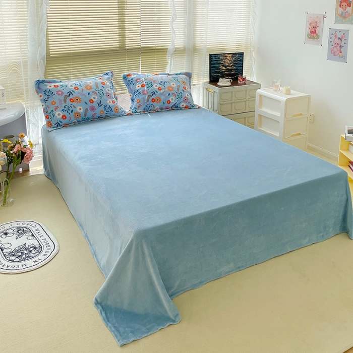 91家纺网 家纺一手货源 找家纺 慕尚2022新款田园花卉类牛奶绒四件套 花间集