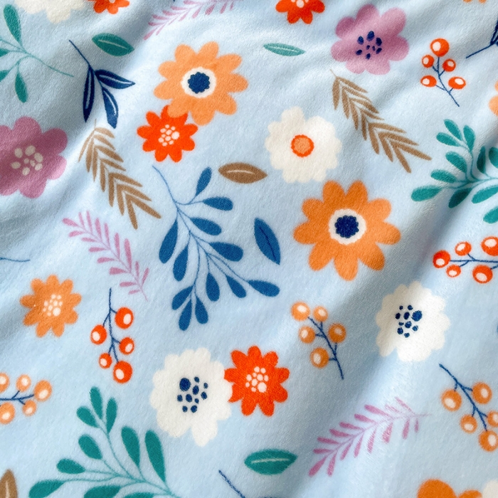 91家纺网 家纺一手货源 找家纺 慕尚2022新款田园花卉类牛奶绒四件套 花间集