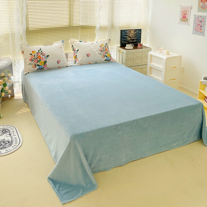 91家纺网 家纺一手货源 找家纺 慕尚2022新款田园花卉类牛奶绒四件套 朵朵凝香