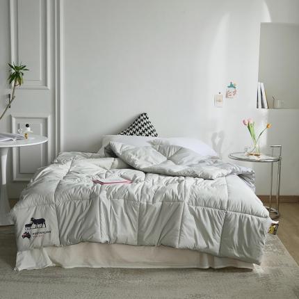 91家纺网 家纺一手货源 找家纺 巴宝路 2025新款merino纯澳洲羊毛被雅灰 含量100