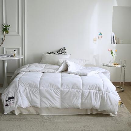 91家纺网 家纺一手货源 找家纺 巴宝路 2025新款merino纯澳洲羊毛被曜白 含量100