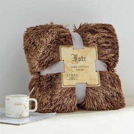 91家纺网 家纺一手货源 找家纺 （总）品尚嘉 水貂绒毛毯长毛绒法莱绒双层跨境外贸毯子-扎染系