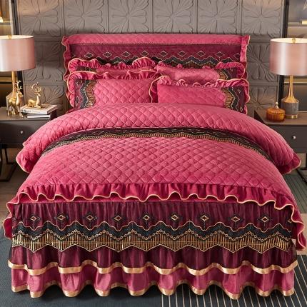 91家纺网 家纺一手货源 找家纺 （总）情恒2025新款皇朝盛世系列全夹棉四件套