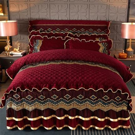 91家纺网 家纺一手货源 找家纺 （总）情恒2025新款皇朝盛世系列全夹棉四件套