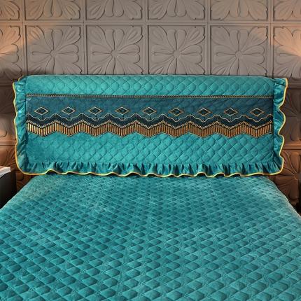 91家纺网 家纺一手货源 找家纺 （总）情恒2025新款皇朝盛世系列全夹棉单床头罩大靠背靠垫