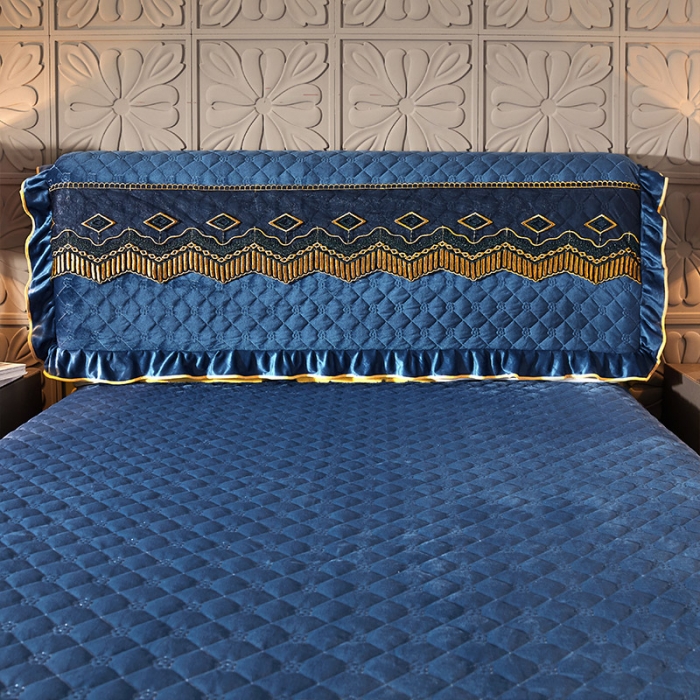 91家纺网 家纺一手货源 找家纺 （总）情恒2025新款皇朝盛世系列全夹棉单床头罩大靠背靠垫