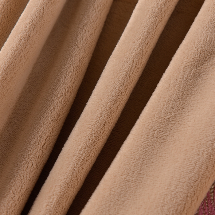 91家纺网 家纺一手货源 找家纺 简爱 2025新款高克重简单款牛奶绒刺绣四件套 羽毛-浅驼