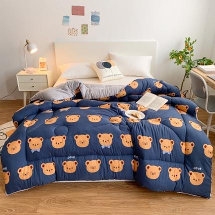 91家纺网 家纺一手货源 找家纺 （总）慕尚家纺 2022新款水洗棉小花边冬被-棚拍