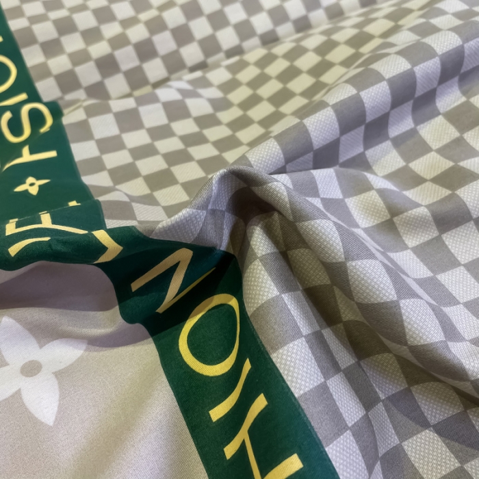 91家纺网 家纺一手货源 找家纺 金爱家 2021新款大版13372条格简约单品系列 加州咖