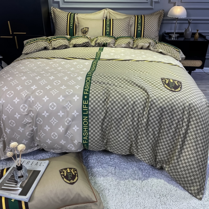 91家纺网 家纺一手货源 找家纺 金爱家 2021新款大版13372条格简约单品系列 加州咖