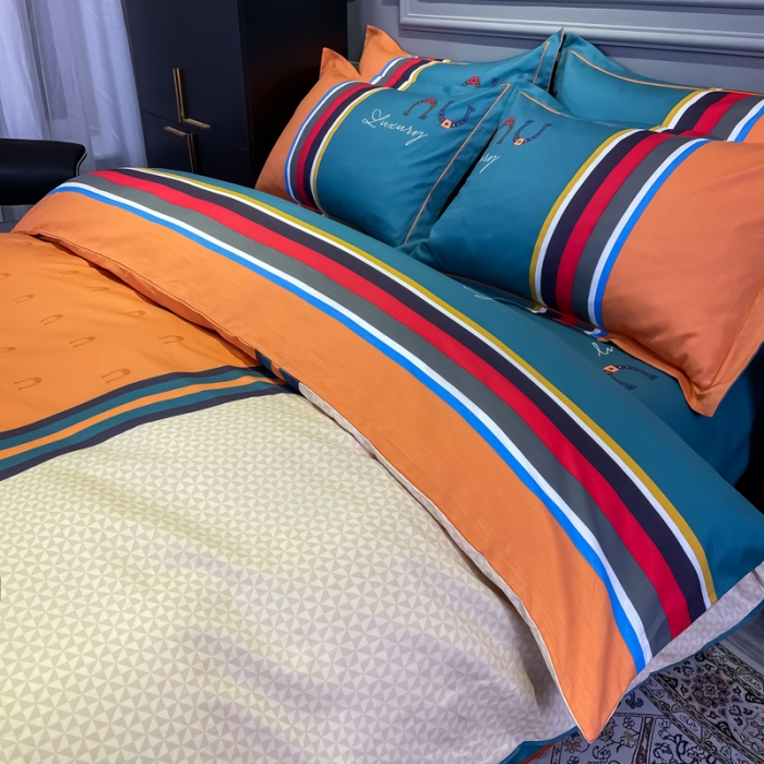 91家纺网 家纺一手货源 找家纺 金爱家 2021新款大版13372条格简约单品系列 凯瑞拉