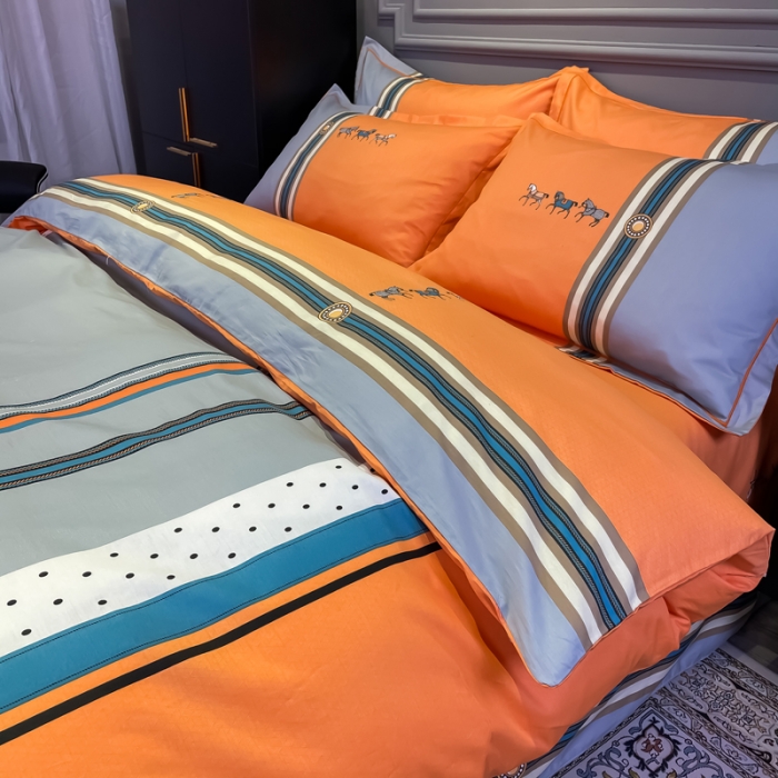 91家纺网 家纺一手货源 找家纺 金爱家 2021新款大版13372条格简约单品系列 拉斐尔