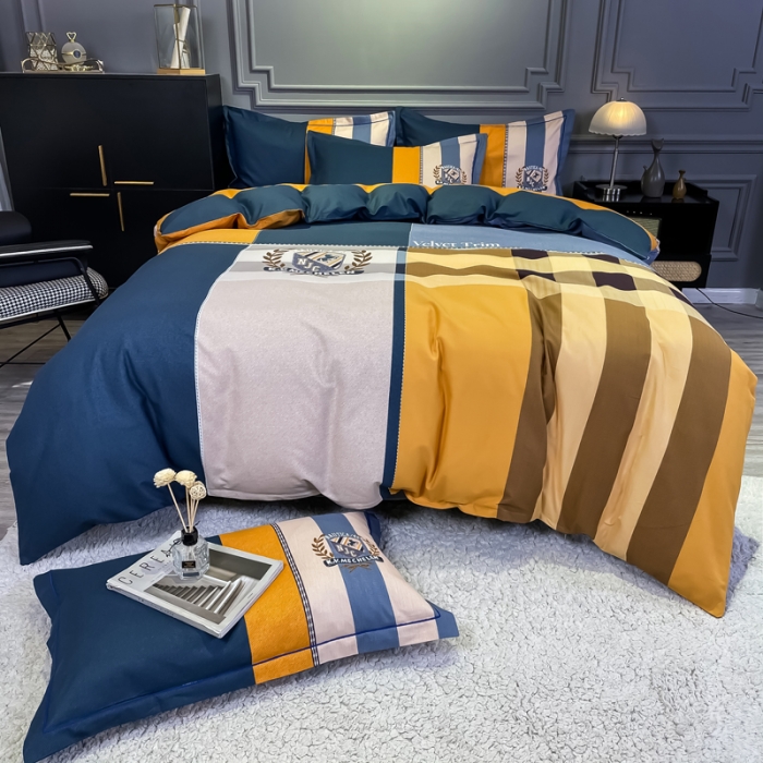 91家纺网 家纺一手货源 找家纺 金爱家 2021新款大版13372条格简约单品系列 摩登