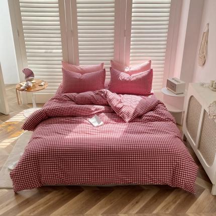 91家纺网 家纺一手货源 找家纺 （总）雅珺 2022新款网红爆款全棉色织水洗棉四件套AA版