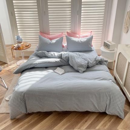 91家纺网 家纺一手货源 找家纺 （总）雅珺 2022新款网红爆款全棉色织水洗棉四件套AA版