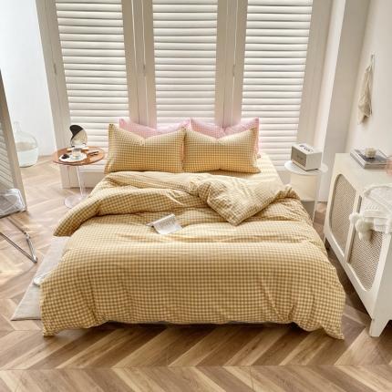 91家纺网 家纺一手货源 找家纺 （总）雅珺 2022新款网红爆款全棉色织水洗棉四件套AA版