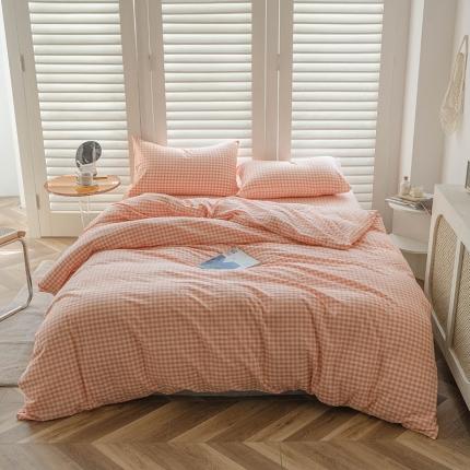 91家纺网 家纺一手货源 找家纺 （总）雅珺 2022新款网红爆款全棉色织水洗棉四件套AA版