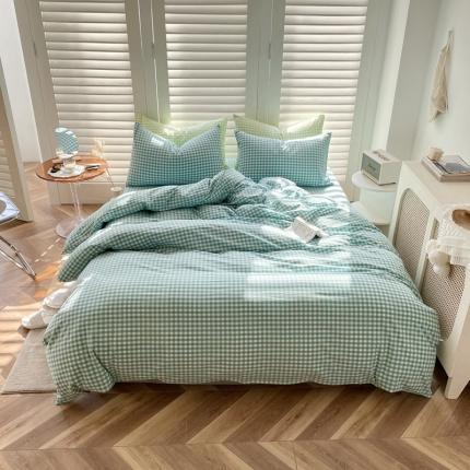 91家纺网 家纺一手货源 找家纺 （总）雅珺 2022新款网红爆款全棉色织水洗棉四件套AA版