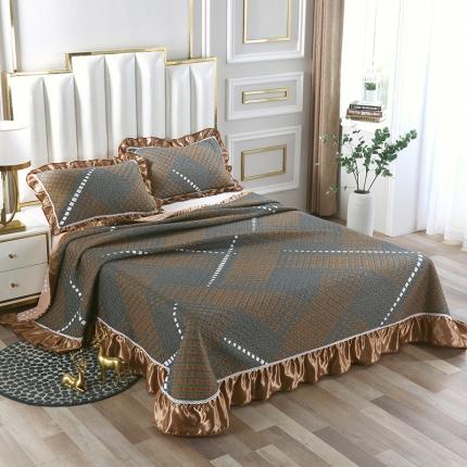 91家纺网 家纺一手货源 找家纺 （总）雅绅阁 2025新款北欧风针织棉床盖三件套全棉床盖