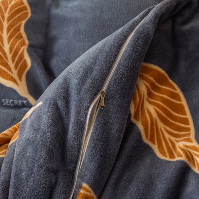 91家纺网 家纺一手货源 找家纺 凡客2021秋冬重3.8kg高克重牛奶绒印花四件套片片柔情紫