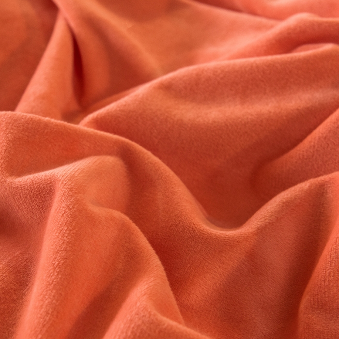 91家纺网 家纺一手货源 找家纺 凡客2021秋冬新款水晶绒绣花四件套-居里夫人 烈焰橙