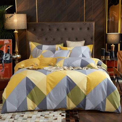 91家纺网 家纺一手货源 找家纺 （总）惠居家 2022大版全棉磨毛四件套中国风花卉