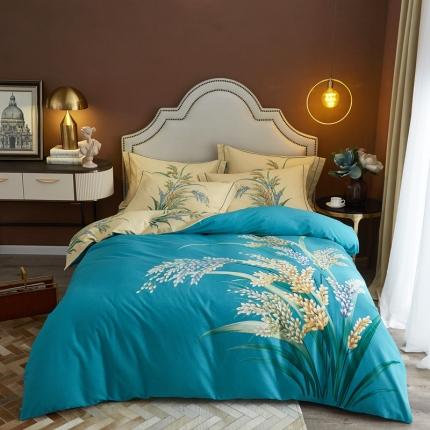 91家纺网 家纺一手货源 找家纺 （总）惠居家 2022大版全棉磨毛四件套中国风花卉