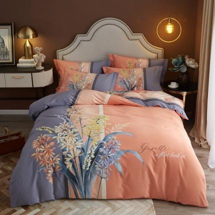 91家纺网 家纺一手货源 找家纺 （总）惠居家 2022大版全棉磨毛四件套中国风花卉