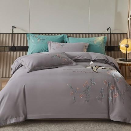 91家纺网 家纺一手货源 找家纺 （总）惠居家 全棉磨毛绣花四件套 樱花系列